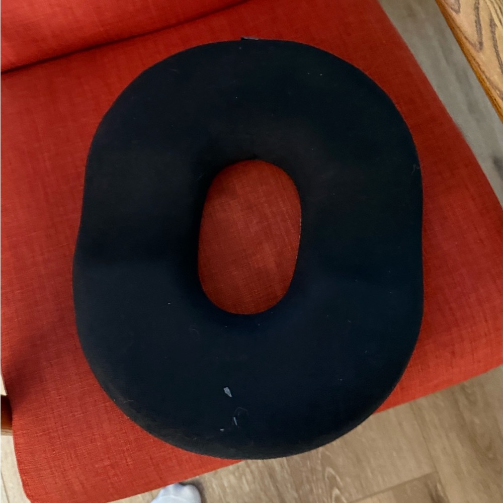 Black Memory Foam Donut Pillow